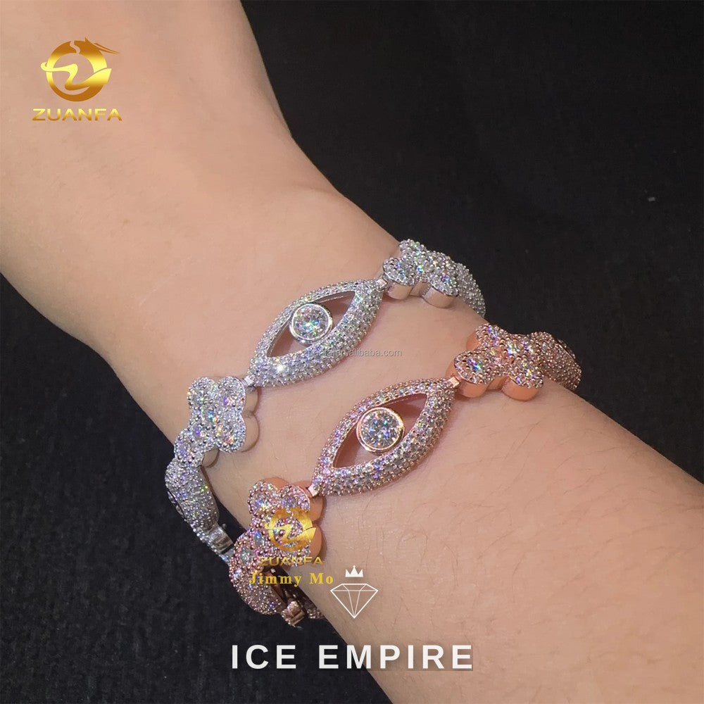Iced Out 925 Silver Moissanite Cuban Chain
