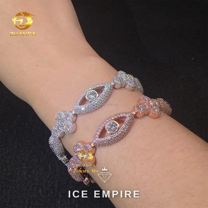 Iced Out 925 Silver Moissanite Cuban Chain