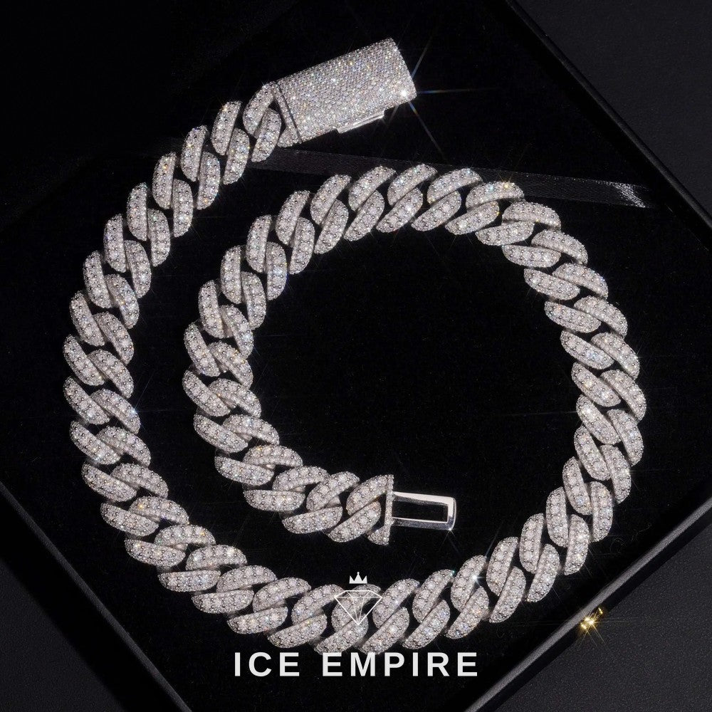 Iced Out Rose Gold Plated Moissanite Cuban Chain