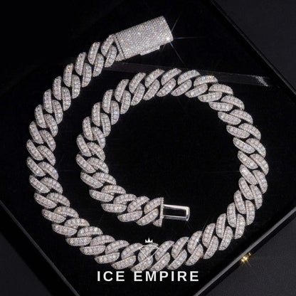 Iced Out Rose Gold Plated Moissanite Cuban Chain