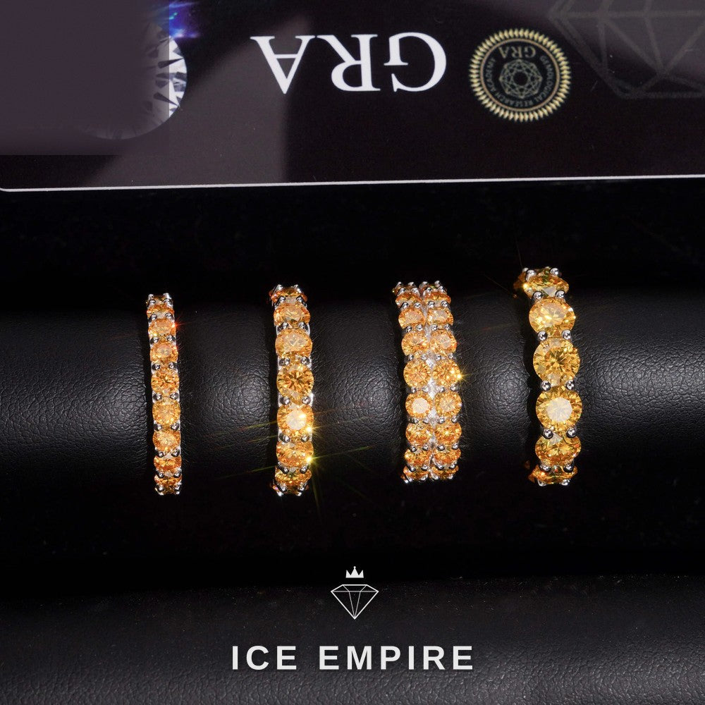 Iced Out 925 Silver Moissanite Ring