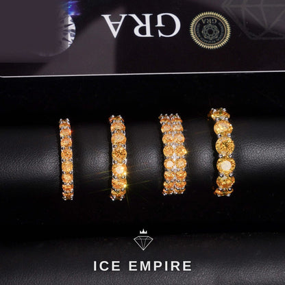Iced Out 925 Silver Moissanite Ring