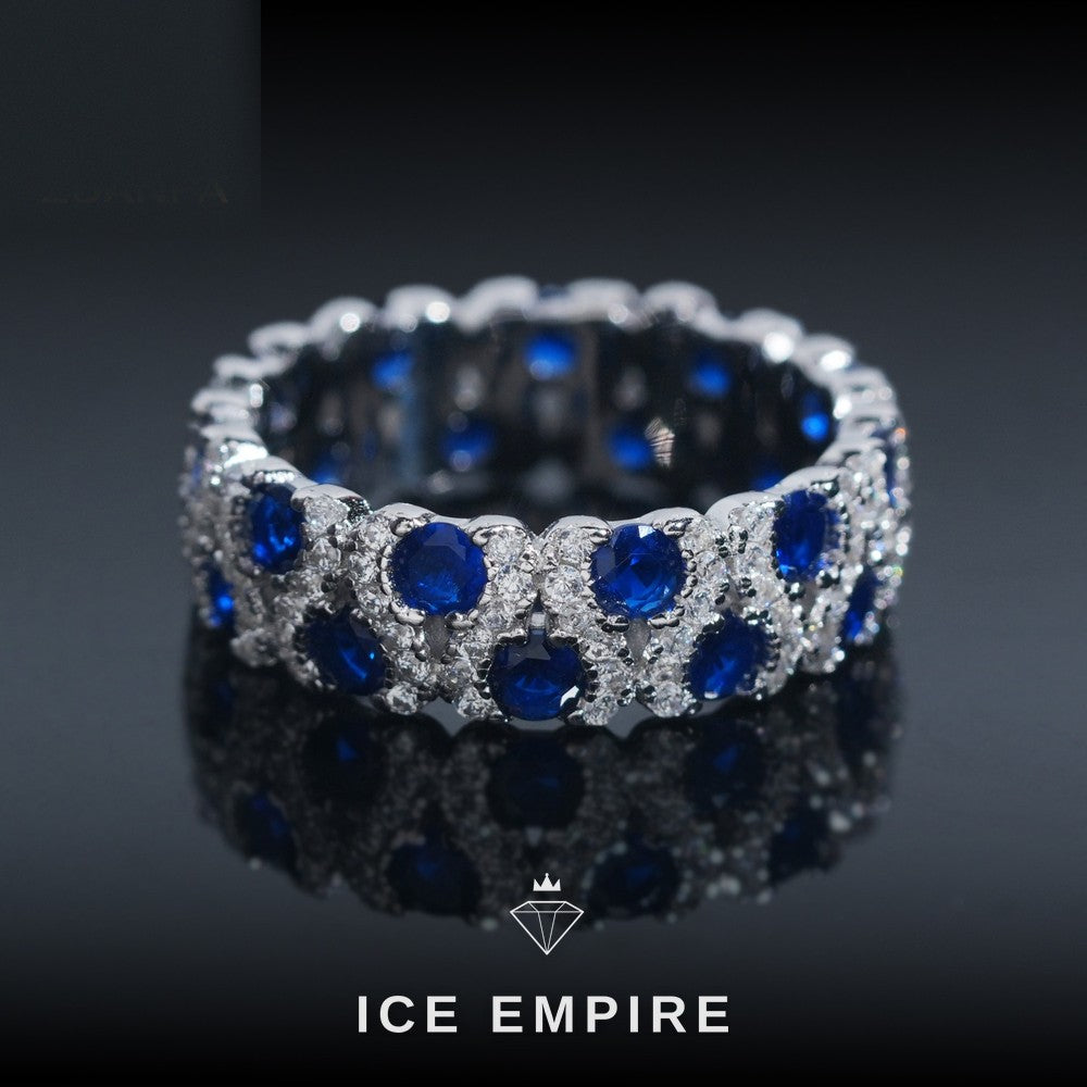 Iced Out 925 Silver Moissanite Engagement Ring