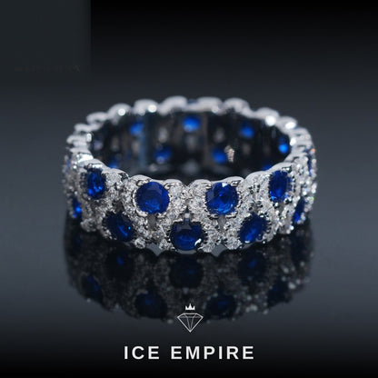 Iced Out 925 Silver Moissanite Engagement Ring