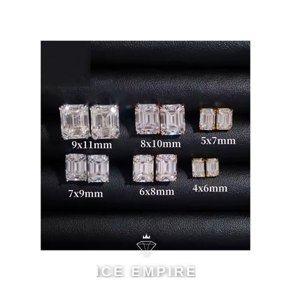 Iced Out 925 Silver Moissanite Earrings