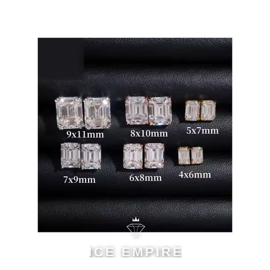 Iced Out 925 Silver Moissanite Earrings
