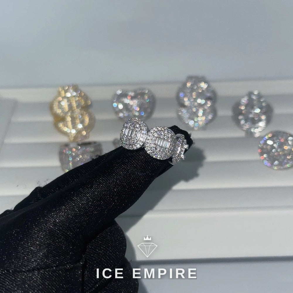 Iced Out Heart 925 Silver Moissanite Ring