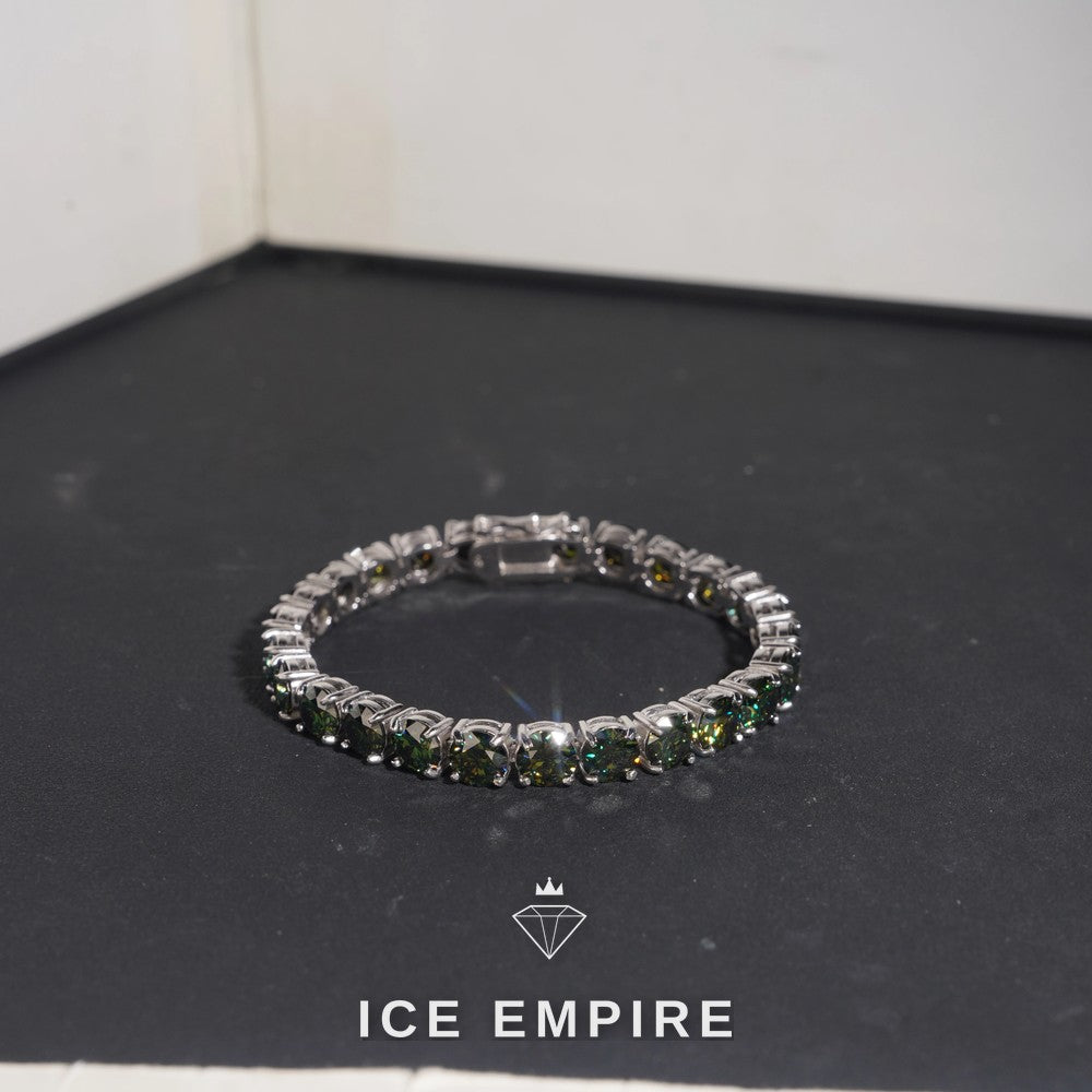 Iced Out 925 Silver Moissanite Tennis Chain