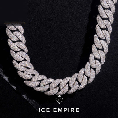 Iced Out Rose Gold Plated Moissanite Cuban Chain