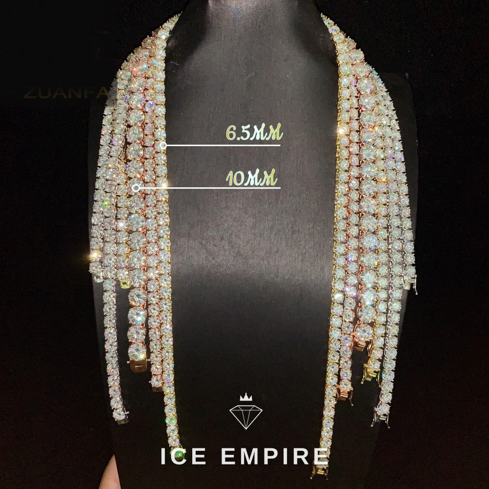 Iced Out Rose Gold Plated Moissanite Cuban Chain