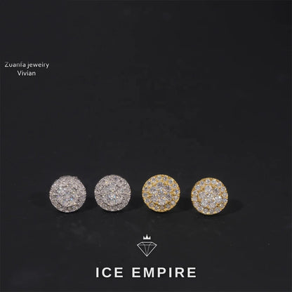 Iced Out Rose Gold Plated Moissanite Earrings