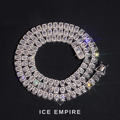Iced Out Rose Gold Plated Moissanite Cuban Chain