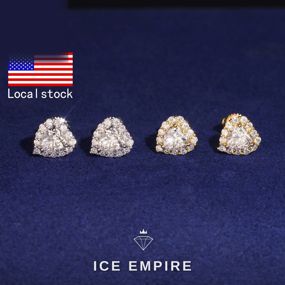 Iced Out Gold Plated Moissanite Earrings