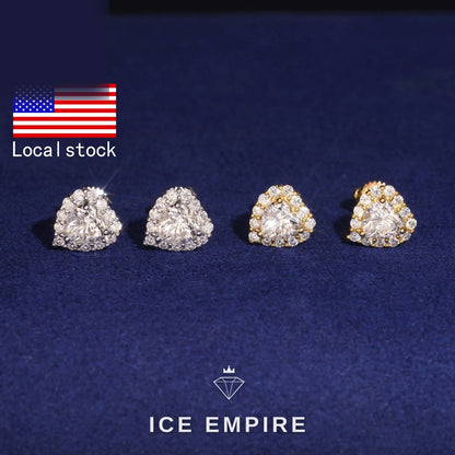 Iced Out Gold Plated Moissanite Earrings
