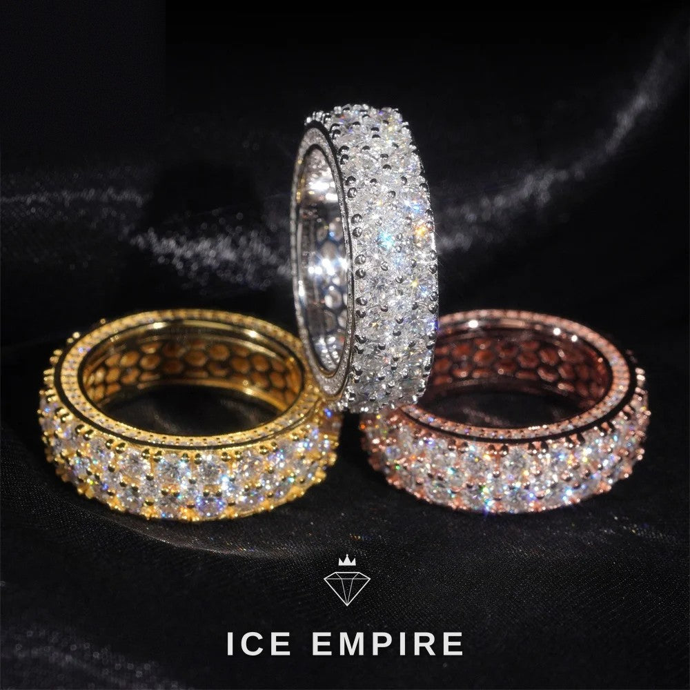 Iced Out Gold Plated Moissanite Ring