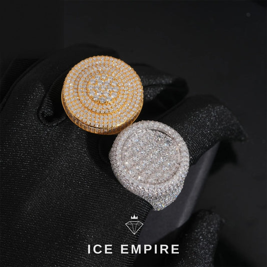 Iced Out 925 Silver Moissanite Ring