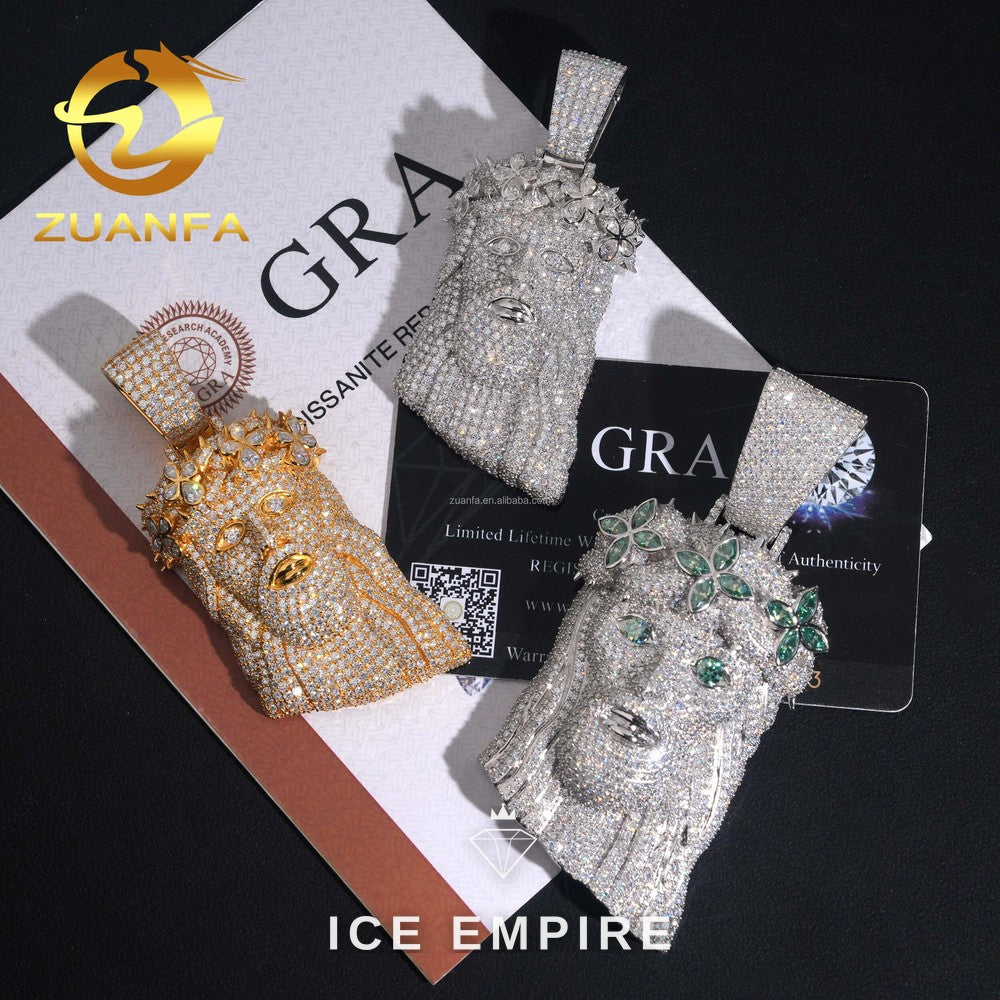 Iced Out 925 Silver Moissanite Pendant