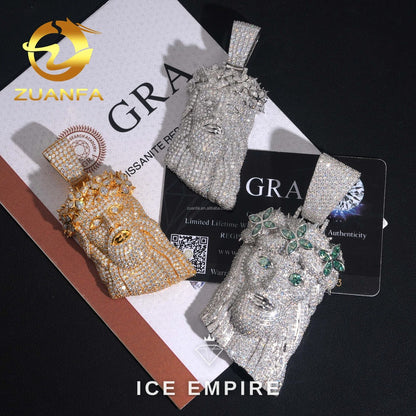 Iced Out 925 Silver Moissanite Pendant
