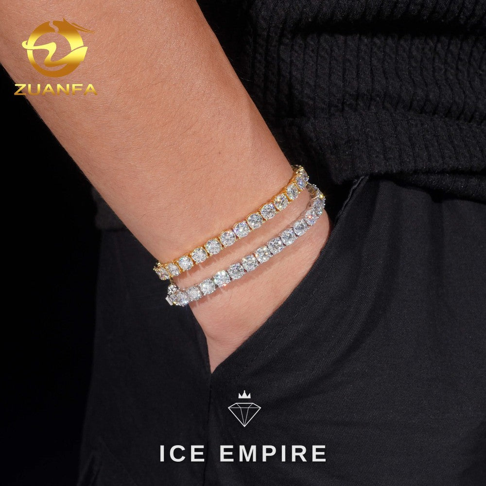 Iced Out Rose Gold Plated Moissanite Cuban Chain
