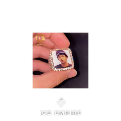 Iced Out 925 Silver Moissanite Ring