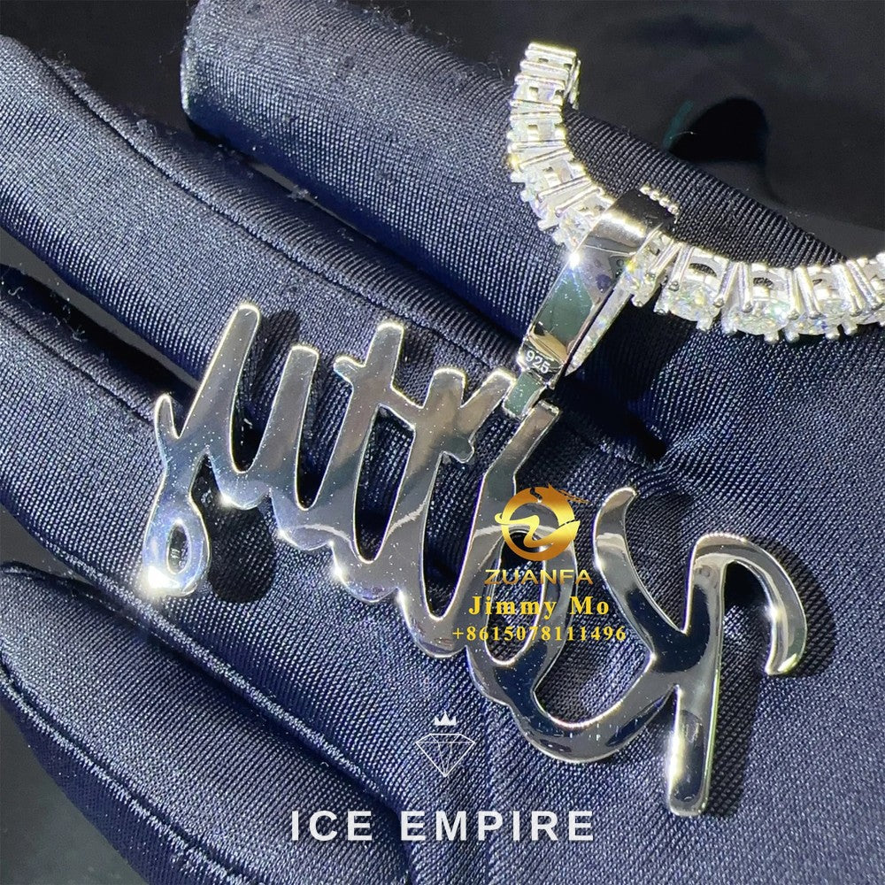 Iced Out 925 Silver Pendant
