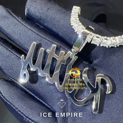 Iced Out 925 Silver Pendant