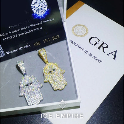 Iced Out 925 Silver Moissanite Pendant