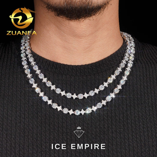 Iced Out Rose Gold Plated Moissanite Cuban Chain