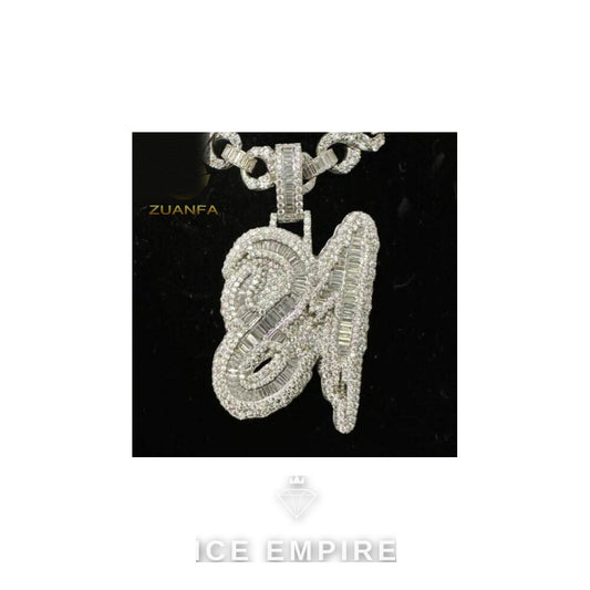 Iced Out Baguette Rose Gold Plated Cuban Chain