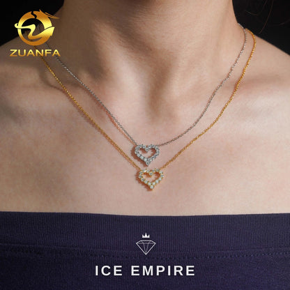 Iced Out Heart Gold Plated Pendant