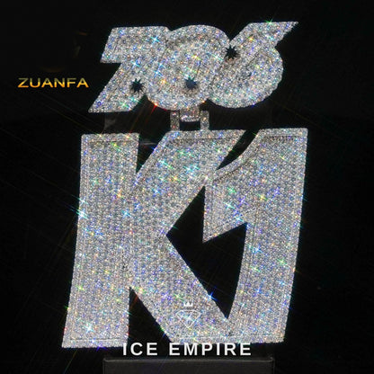 Iced Out Cross 925 Silver Moissanite Pendant