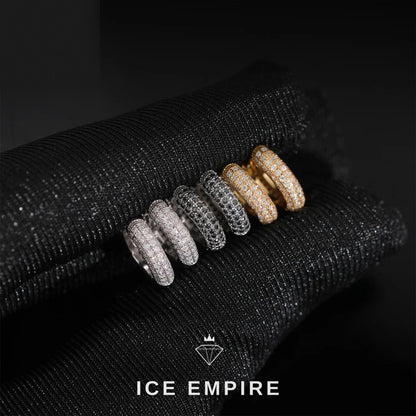 Iced Out Rose Gold Plated Moissanite Earrings
