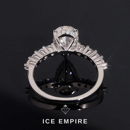Iced Out 18K Gold Moissanite Wedding Band