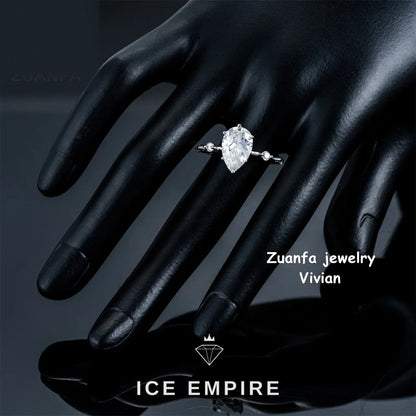 Iced Out 925 Silver Moissanite Ring