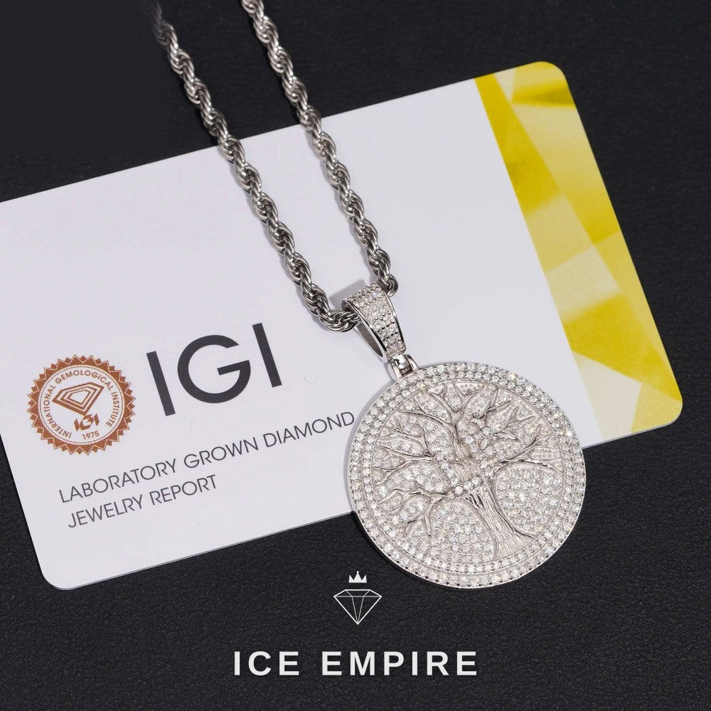 Iced Out Gold Plated Lab Grown Diamond Pendant