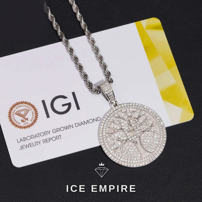 Iced Out Gold Plated Lab Grown Diamond Pendant