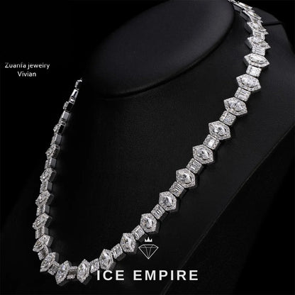 Iced Out Rose Gold Plated Moissanite Cuban Chain
