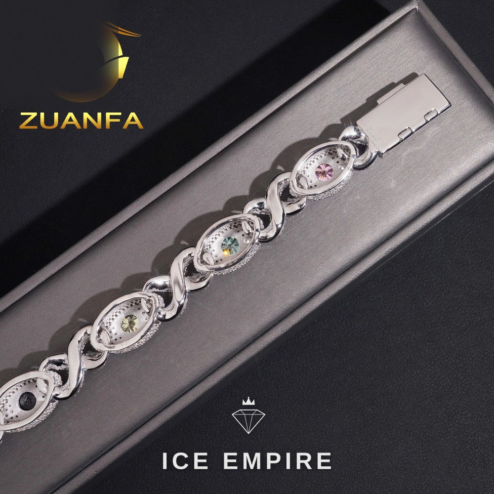 Iced Out 925 Silver Moissanite Cuban Chain
