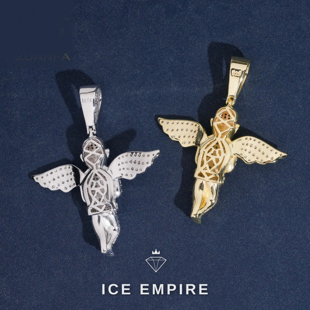 Iced Out Rose Gold Plated Moissanite Pendant