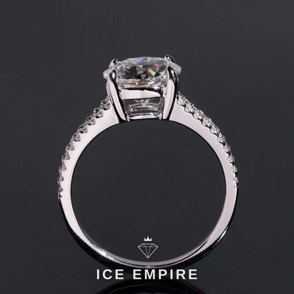 Iced Out Gold Plated Moissanite Engagement Ring
