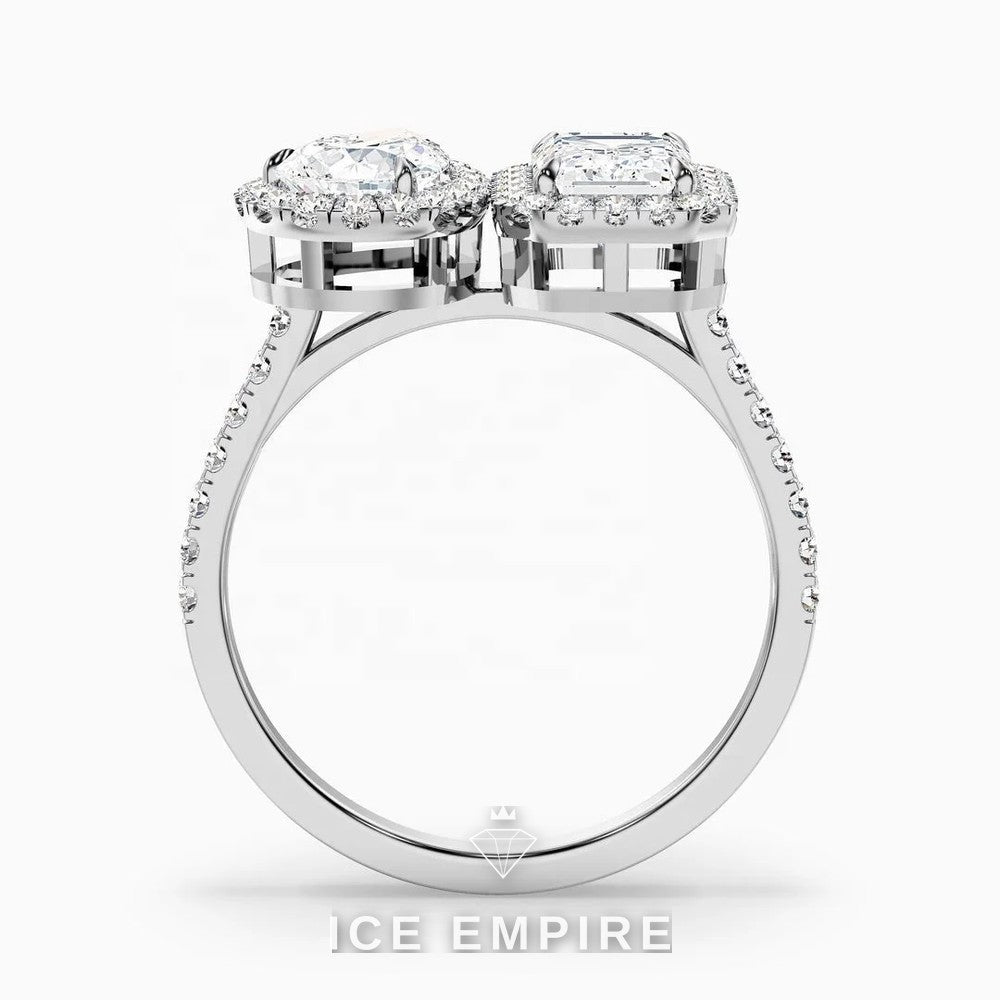 Iced Out 10K Gold Lab Grown Diamond Ring