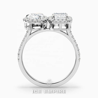 Iced Out 10K Gold Lab Grown Diamond Ring
