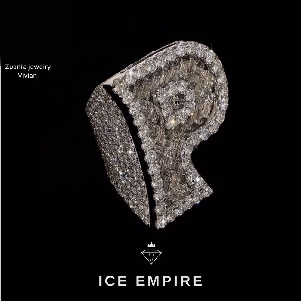 Iced Out Gold Plated Moissanite Ring