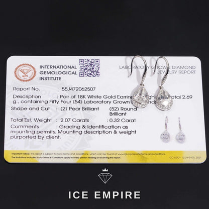 Iced Out 18K Gold Lab Grown Diamond Earrings