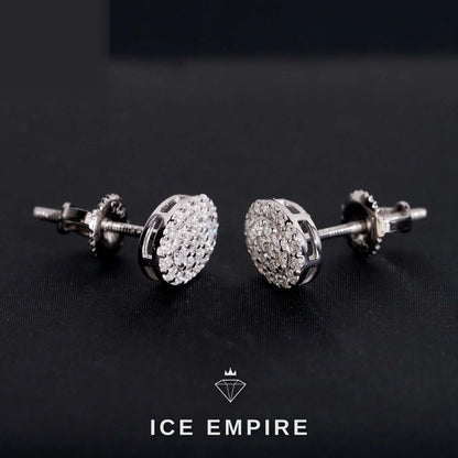 Iced Out Gold Plated Moissanite Stud Earrings