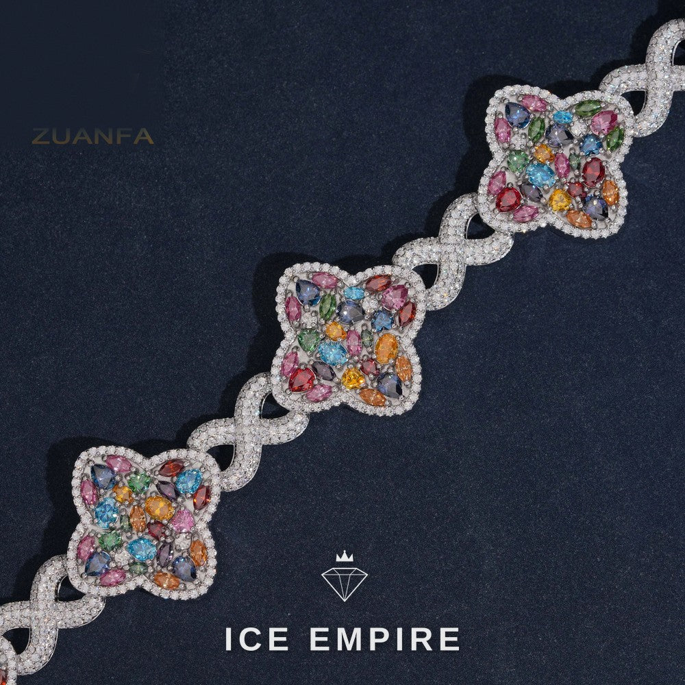 Iced Out 925 Silver Moissanite Cuban Chain