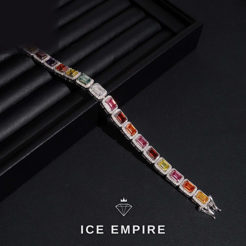 Iced Out Rose Gold Plated Moissanite Tennis Bracelet