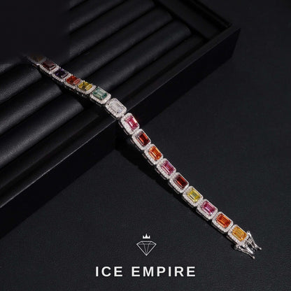 Iced Out Rose Gold Plated Moissanite Tennis Bracelet