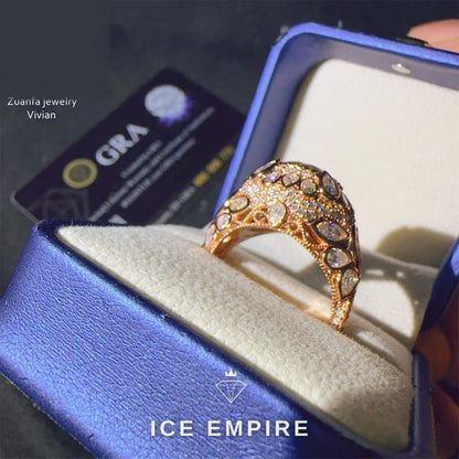 Iced Out 925 Silver Moissanite Ring