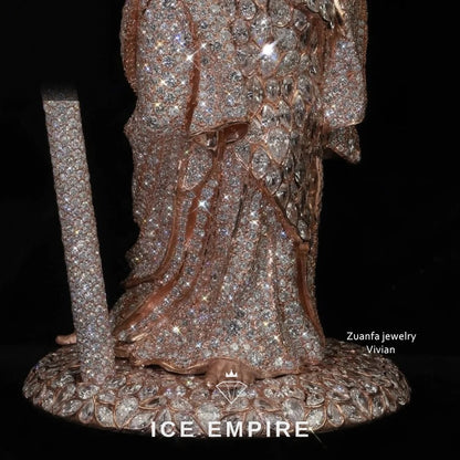 Iced Out Rose Gold Plated Moissanite Pendant